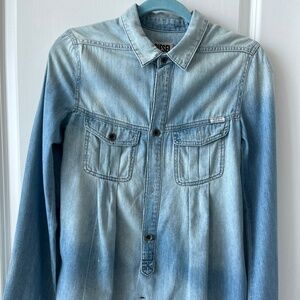 Diesel Light Wash Denim Shirt – XS Relaxed Fit